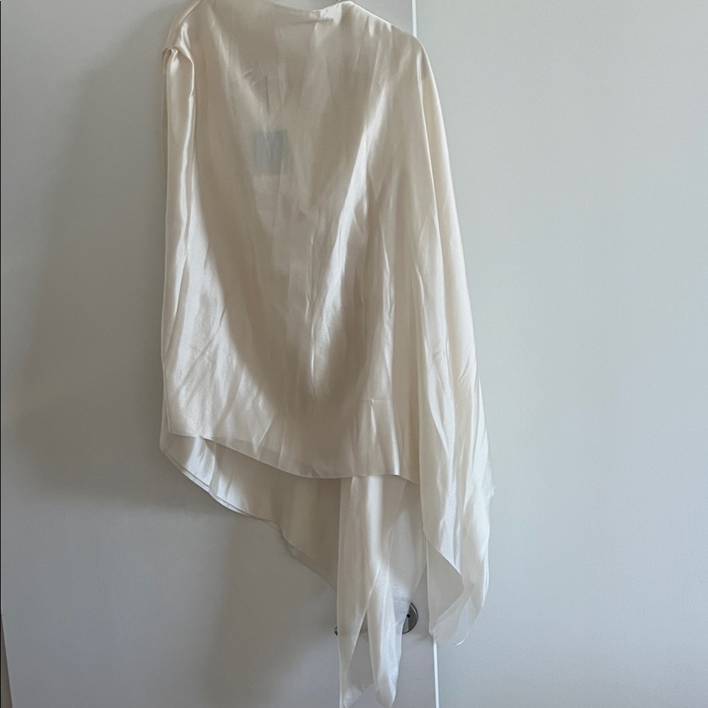 Zara Cream Asymmetrical Blouse